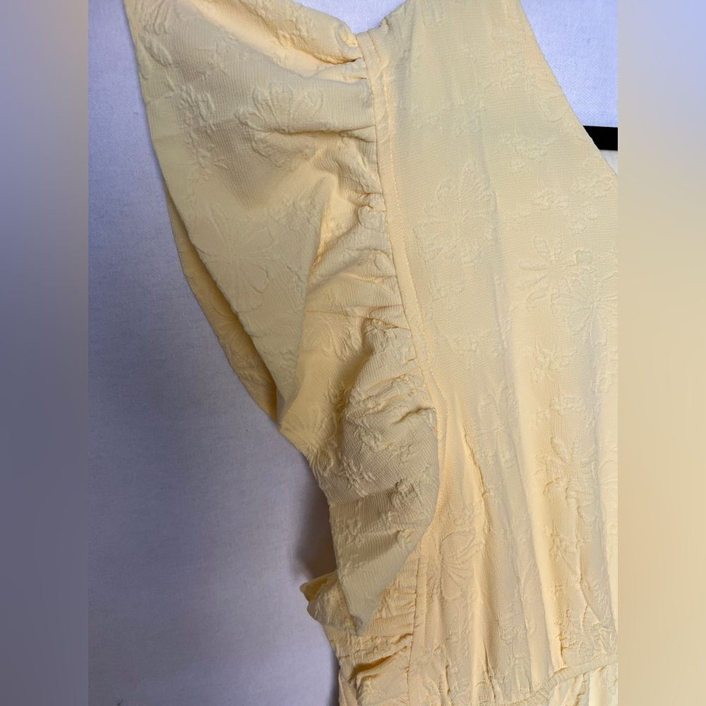 Yellow Ruffle Sleeve Dress 2x by Hayden - Picture 12 of 16
